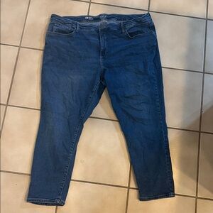 a.n.a Women's Mid-Rise Skinny Ankle Jeans in Blue Denim